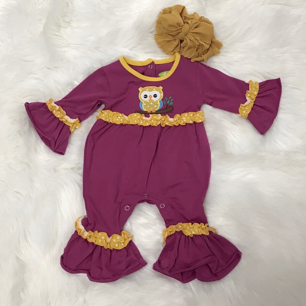 Infant Owl Appliqué Romper